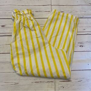 Vintage Yellow Striped Kids Pants